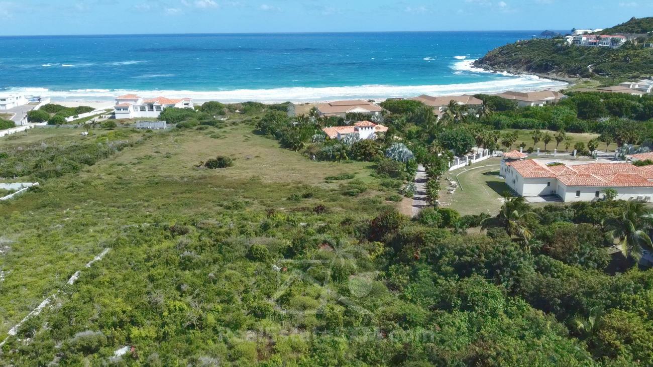 Big lot for sale in St Maarten, Guana Bay Beach 3933sqm Ocean View. Gated upscale residential area.