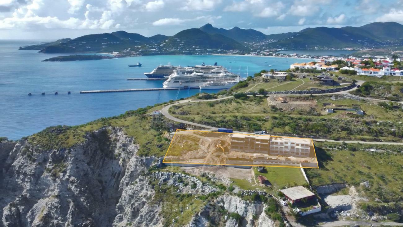 St Maarten condos for sale Point Blanche, Gabriel Residences on cliff, ocean view, pool, fitness
