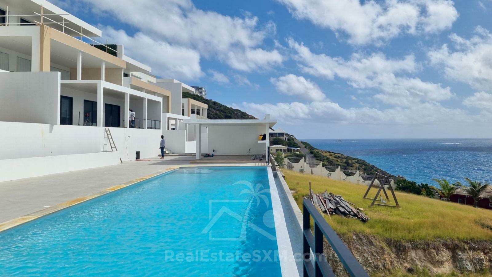  St Maarten condos for sale Point Blanche, Gabriel Residences on cliff, ocean view, pool, fitness