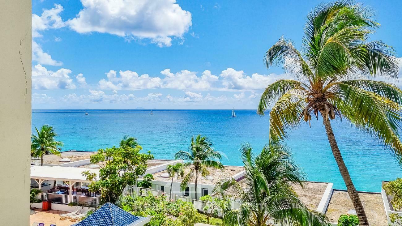 Large Condo for sale in St Maarten, 1BR Cupecoy, Sapphire Resort. Caribbean Sea View Sunsets (135)