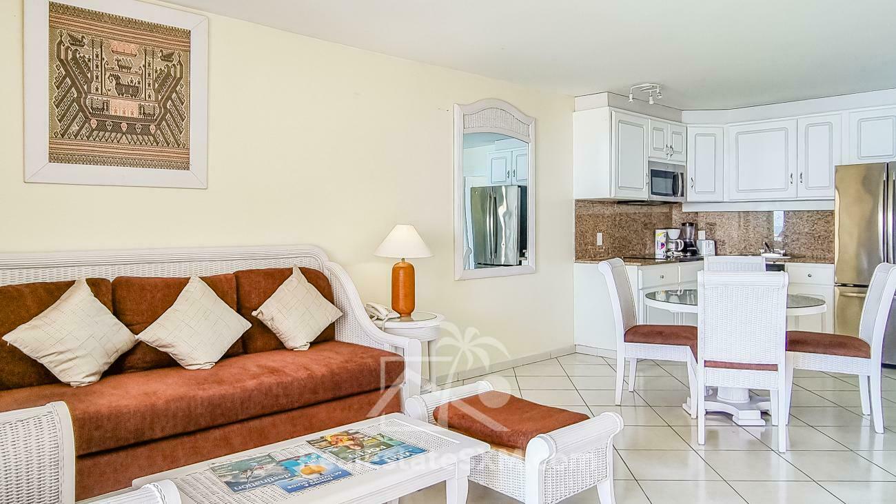 Large Condo for sale in St Maarten, 1BR Cupecoy, Sapphire Resort. Caribbean Sea View Sunsets (135)