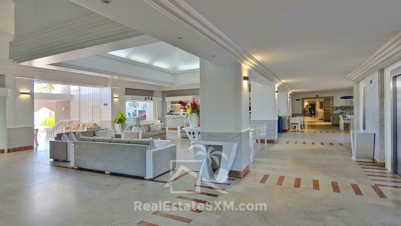 Large Condo for sale in St Maarten, 1BR Cupecoy, Sapphire Resort. Caribbean Sea View Sunsets (135)