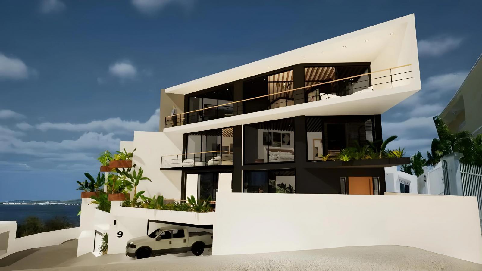 Homes for sale in St Maarten, Cupecoy. La Maddalena 3BR Townhouses with Lagoon view. 