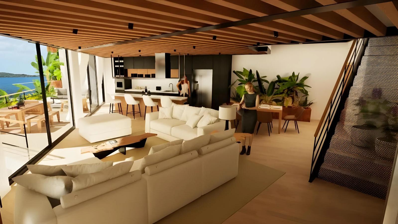 Homes for sale in St Maarten, Cupecoy. La Maddalena 3BR Townhouses with Lagoon view. 