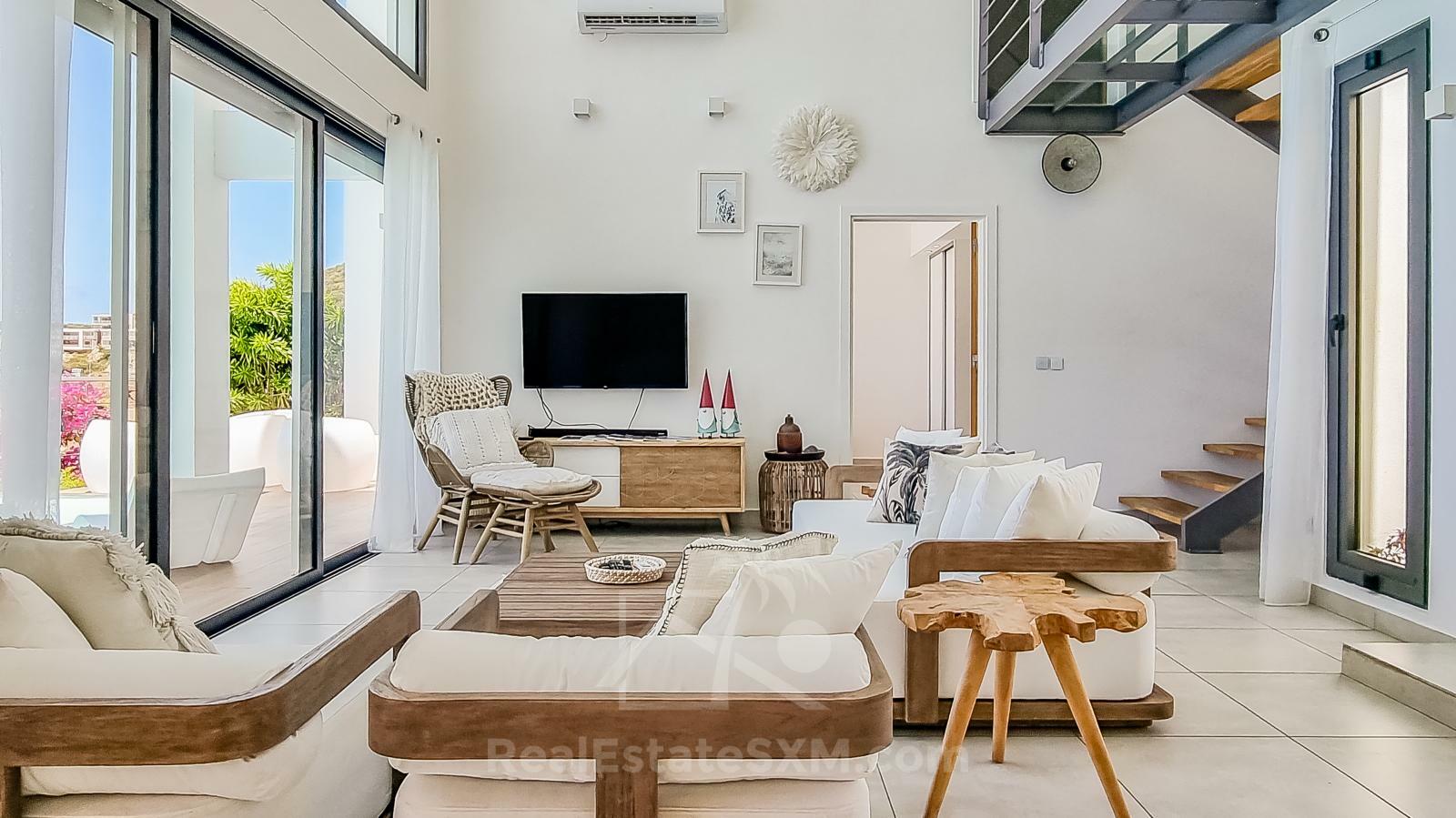 Luxury Modern Villa Spring Sea for sale, St Maarten, Indigo Bay. Caribbean Sea. Sunsets. Good ROI