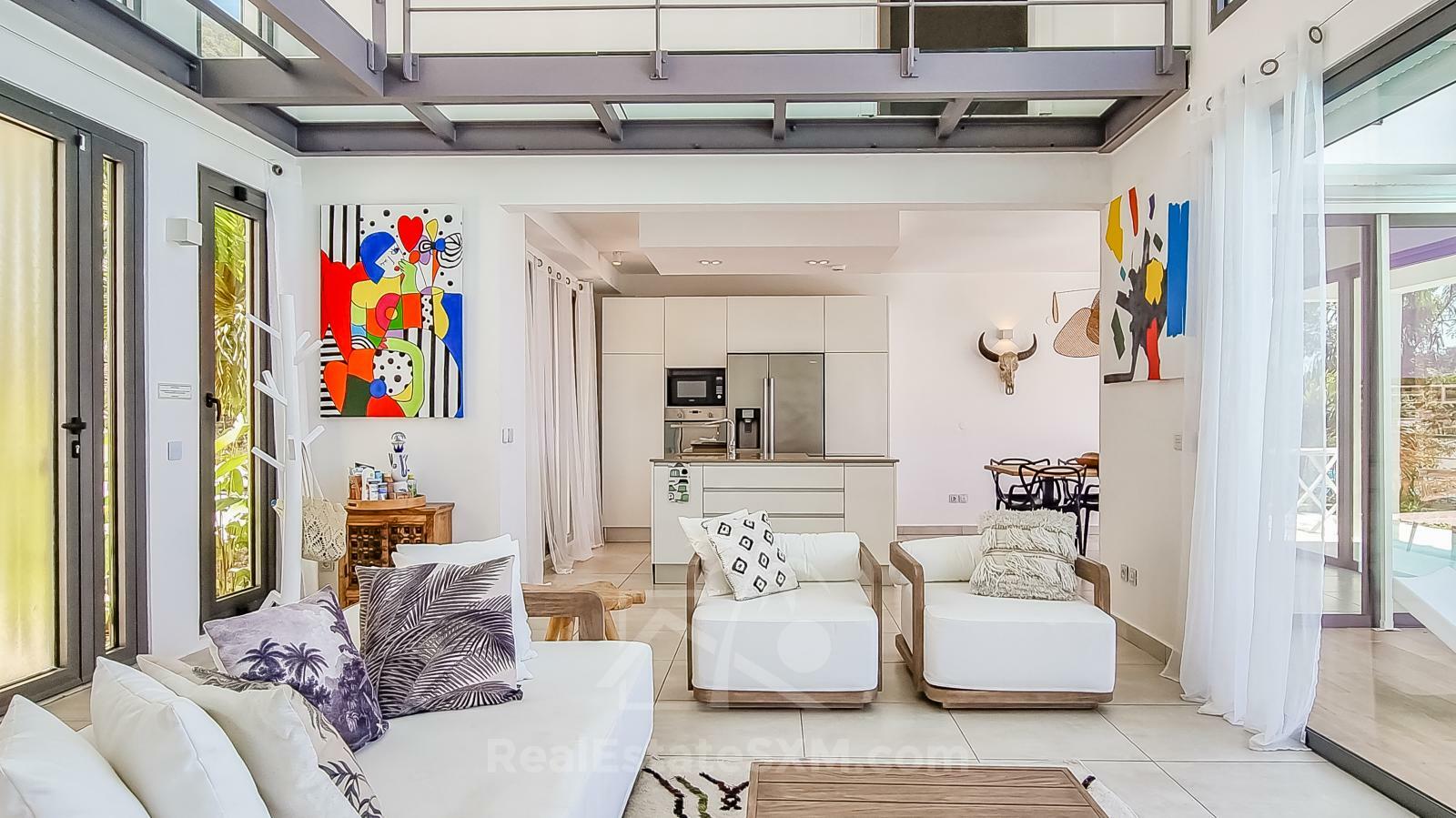 Luxury Modern Villa Spring Sea for sale, St Maarten, Indigo Bay. Caribbean Sea. Sunsets. Good ROI