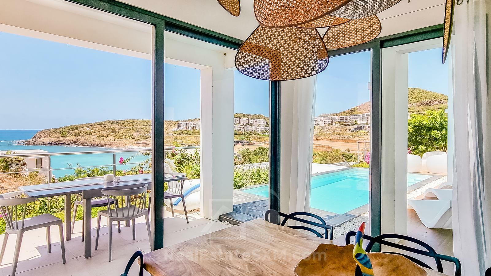Luxury Modern Villa Spring Sea for sale, St Maarten, Indigo Bay. Caribbean Sea. Sunsets. Good ROI