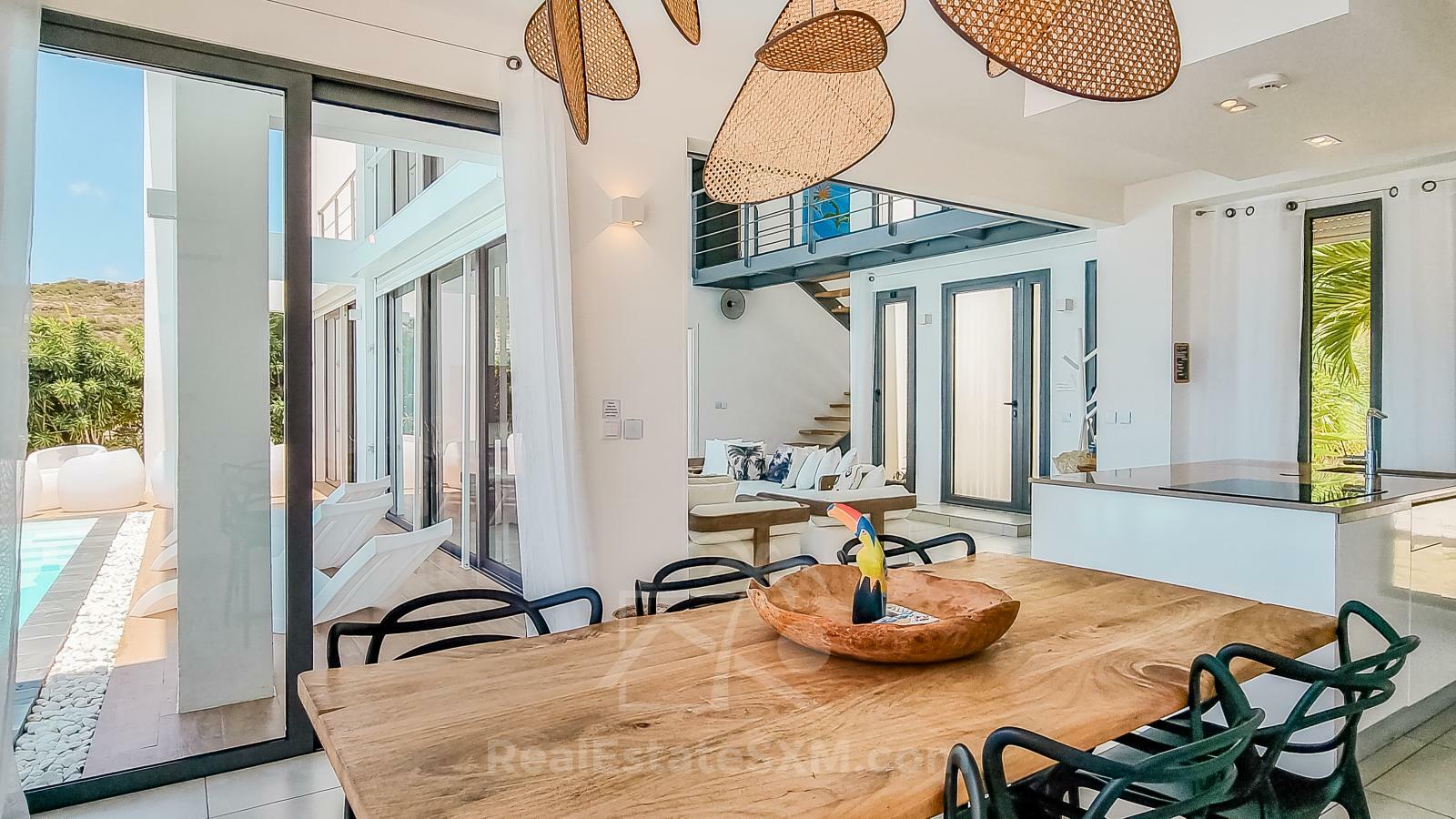 Luxury Modern Villa Spring Sea for sale, St Maarten, Indigo Bay. Caribbean Sea. Sunsets. Good ROI