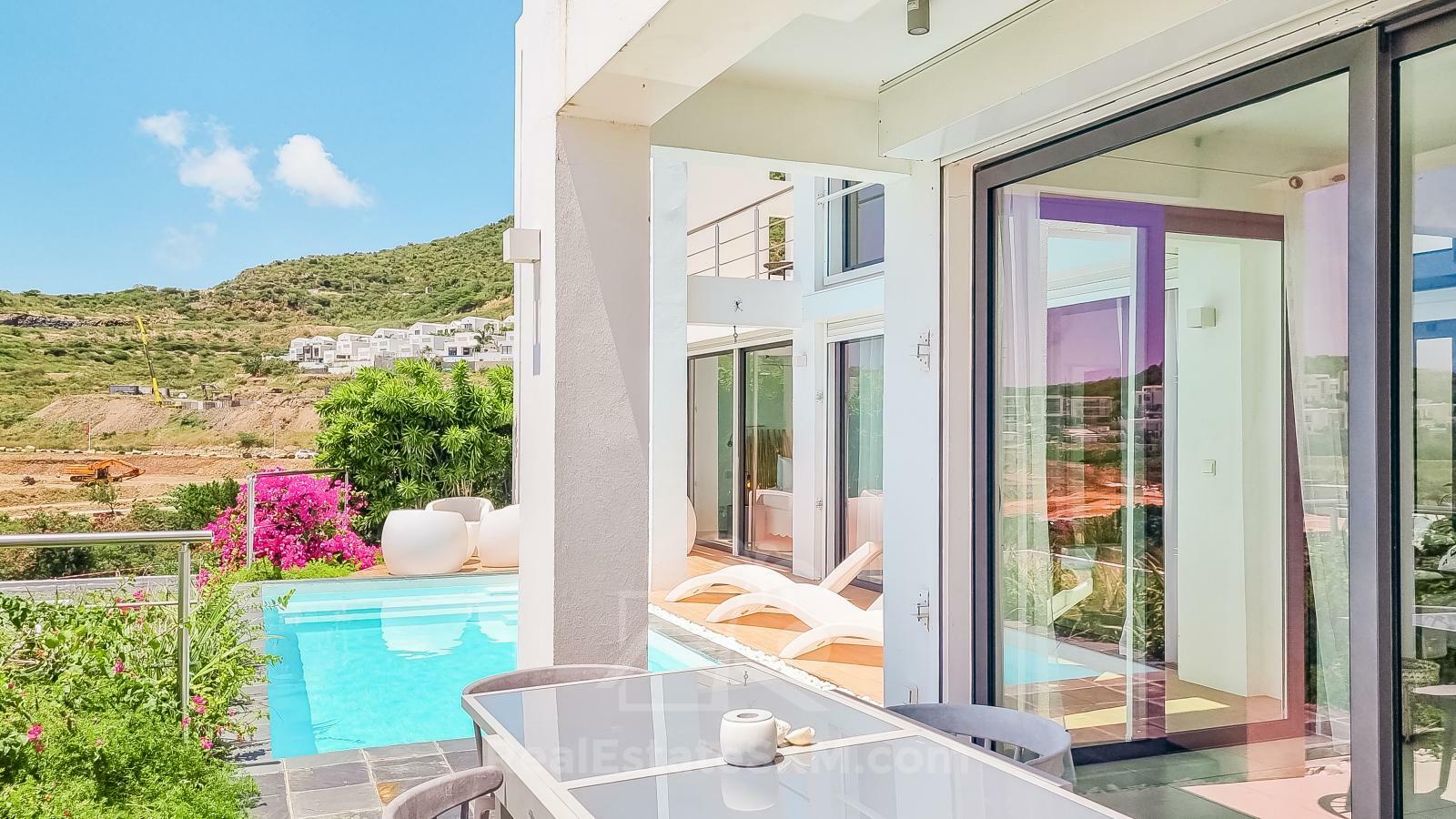 Luxury Modern Villa Spring Sea for sale, St Maarten, Indigo Bay. Caribbean Sea. Sunsets. Good ROI