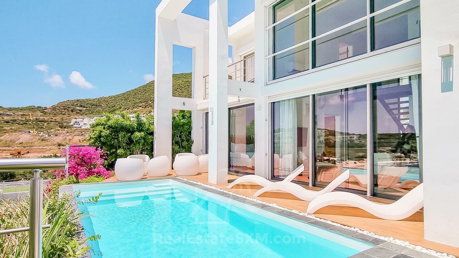 Luxury Modern Villa Spring Sea for sale, St Maarten, Indigo Bay. Caribbean Sea. Sunsets. Good ROI