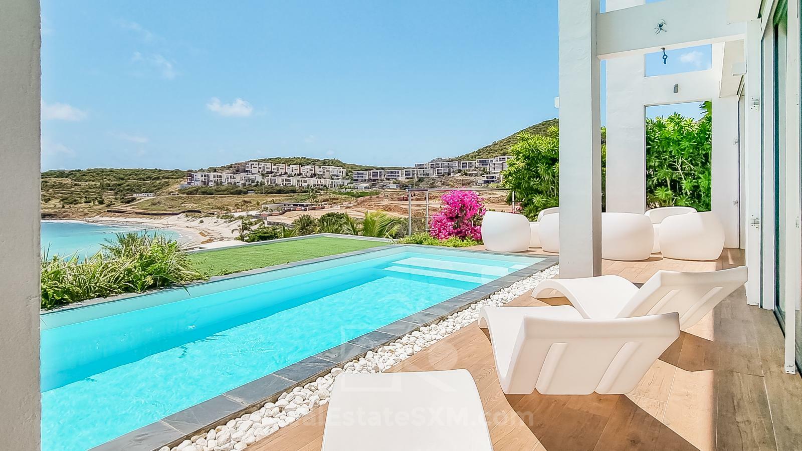 Luxury Modern Villa Spring Sea for sale, St Maarten, Indigo Bay. Caribbean Sea. Sunsets. Good ROI