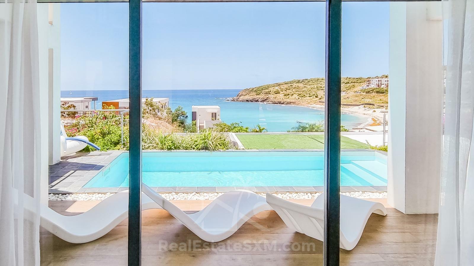 Luxury Modern Villa Spring Sea for sale, St Maarten, Indigo Bay. Caribbean Sea. Sunsets. Good ROI