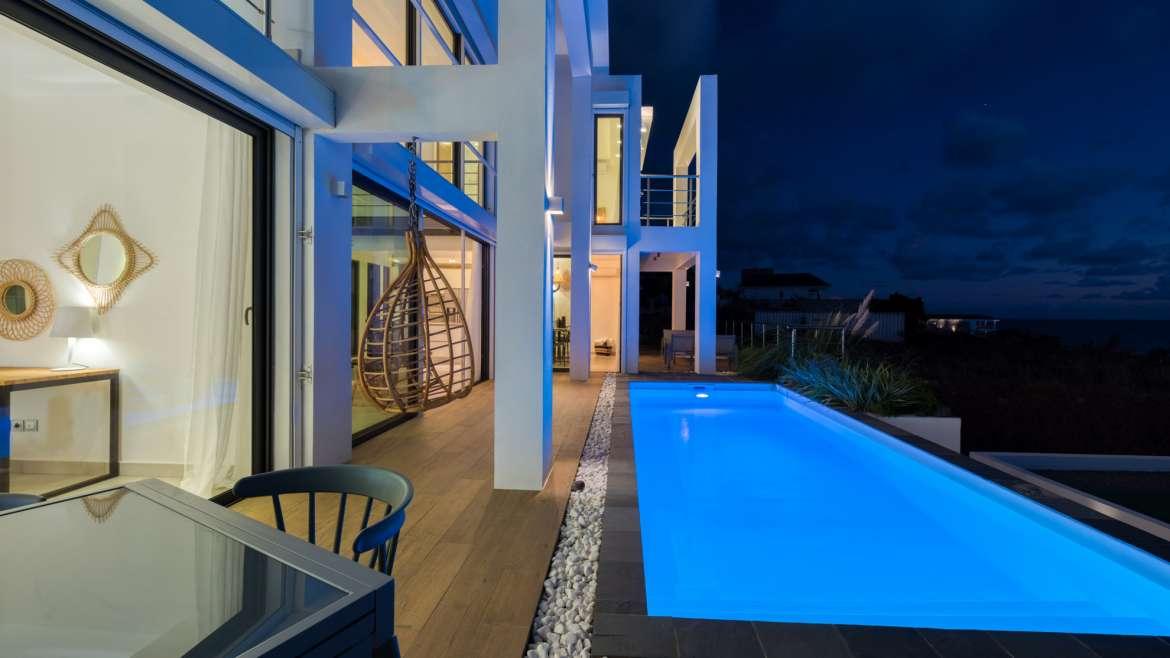 Luxury Modern Villa Spring Sea for sale, St Maarten, Indigo Bay. Caribbean Sea. Sunsets. Good ROI