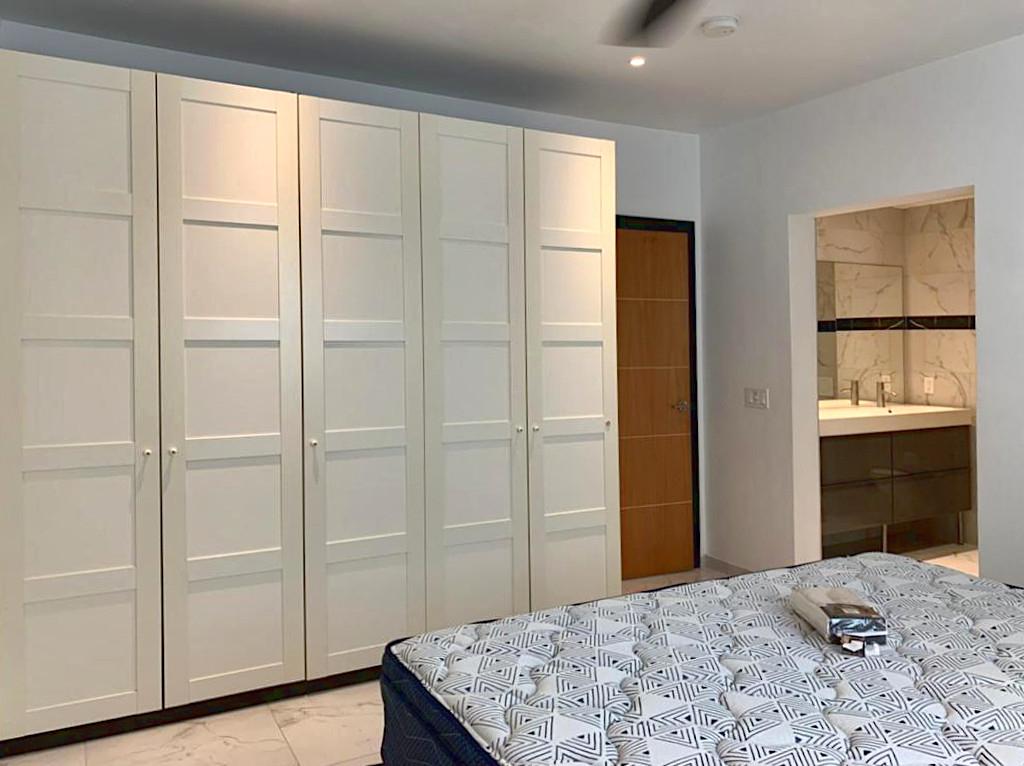 Home for rent St Maarten, 2BR modern condo in Guana Bay. Ocean and St Barts view. Gated. Vanina Res.