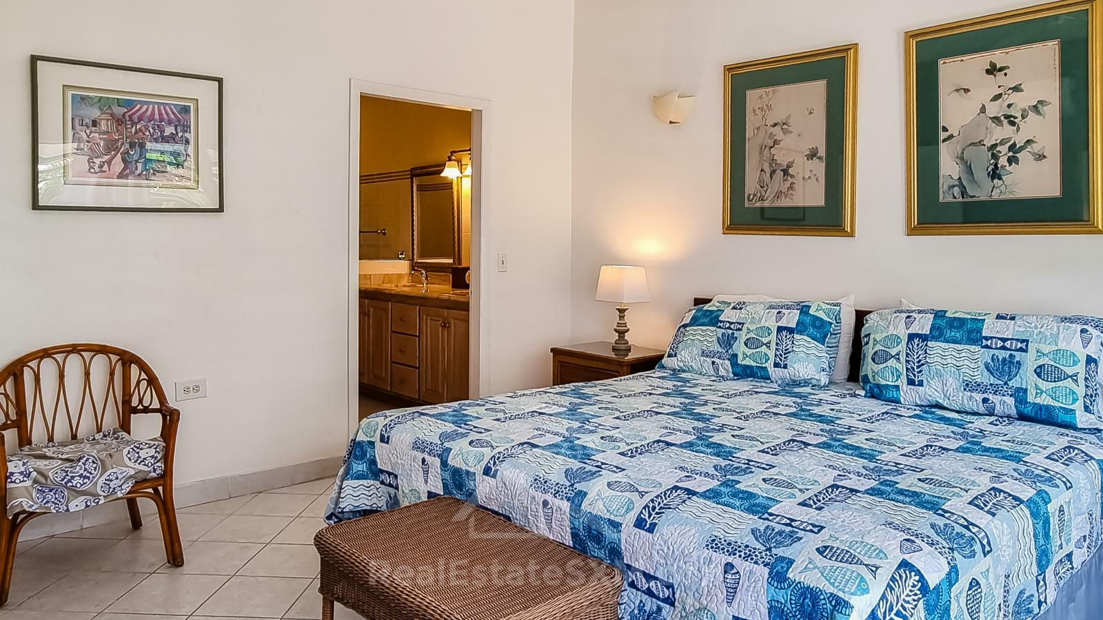 Ocean-front 2BR Spacious Apartment For Rent St Maarten Cupecoy Beach Club. Sunsets. Quiet. Gated