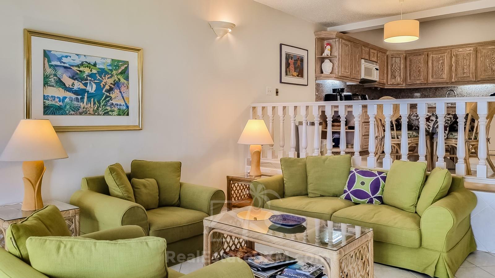 Ocean-front 2BR Spacious Apartment For Rent St Maarten Cupecoy Beach Club. Sunsets. Quiet. Gated