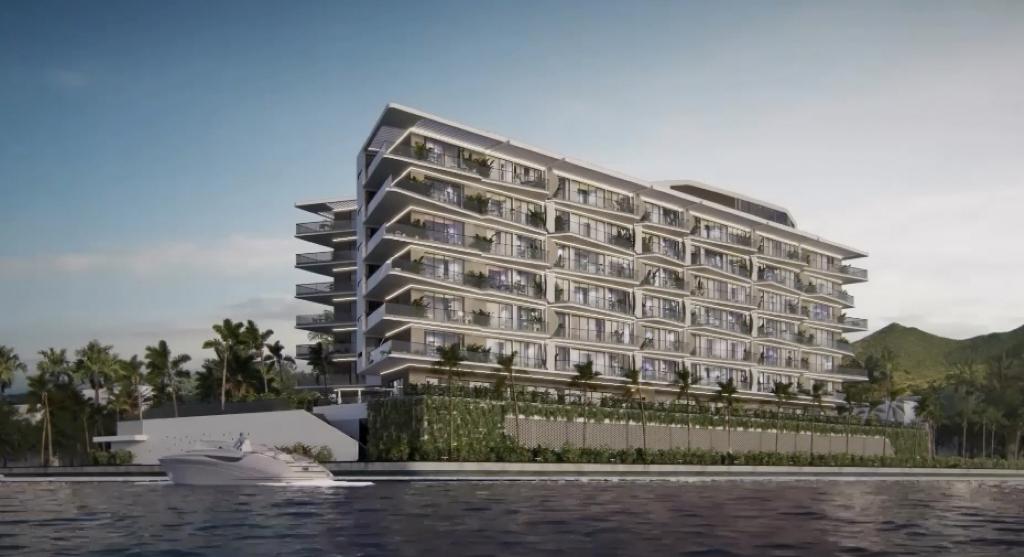 Oceanfront 1 bedroom condos for sale St Maarten in Ocean Residences, SImpson Bay. Caribbean sunsets