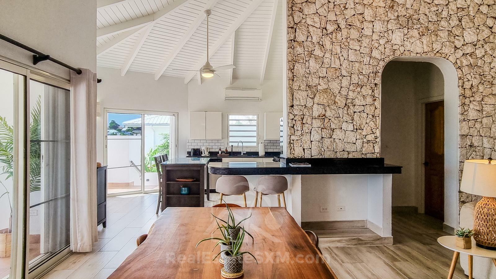 Caribbean Villa Domila for sale in St Maarten, Pelican Key. Ocean view & Sunsets. Rental income