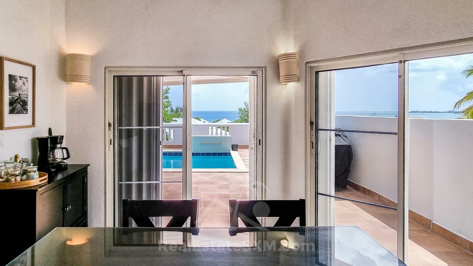 Caribbean Villa Domila for sale in St Maarten, Pelican Key. Ocean view & Sunsets. Rental income