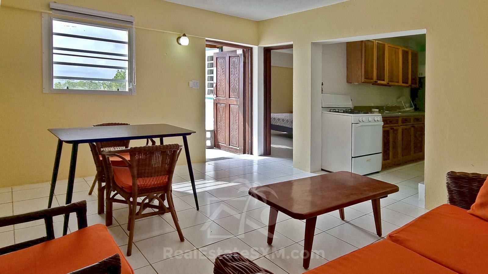 Apartment for RENT St Maarten Point Blanche 1BR. Ocean view. Breeze. GEBE incl. Generator! (E)