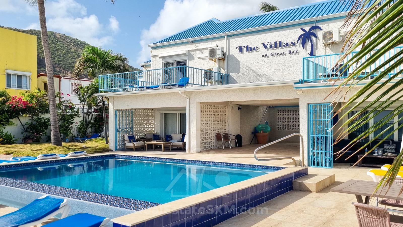 Caribbean Beachfront Villa in St Maarten for sale. Great Bay. Gated exclusive community