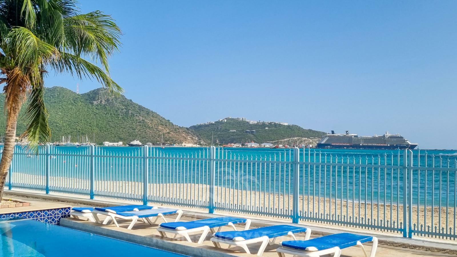 Caribbean Beachfront Villa in St Maarten for sale. Great Bay. Gated exclusive community