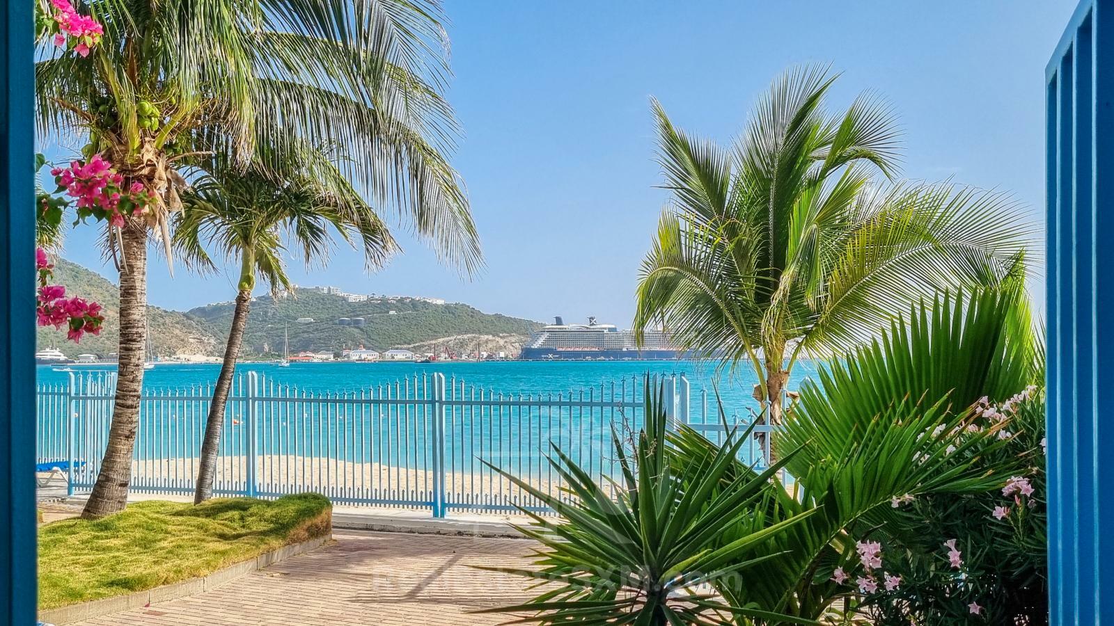 Caribbean Beachfront Villa in St Maarten for sale. Great Bay. Gated exclusive community
