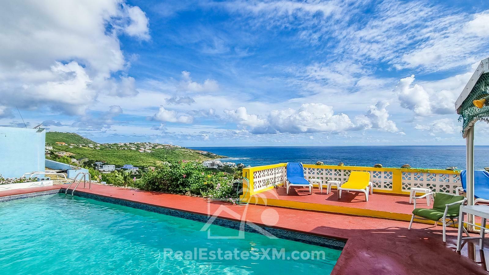 RENT Standalone Townhouse in Guana Bay, Sint Maarten. Peaceful living. Ocean view. Garage. Generator
