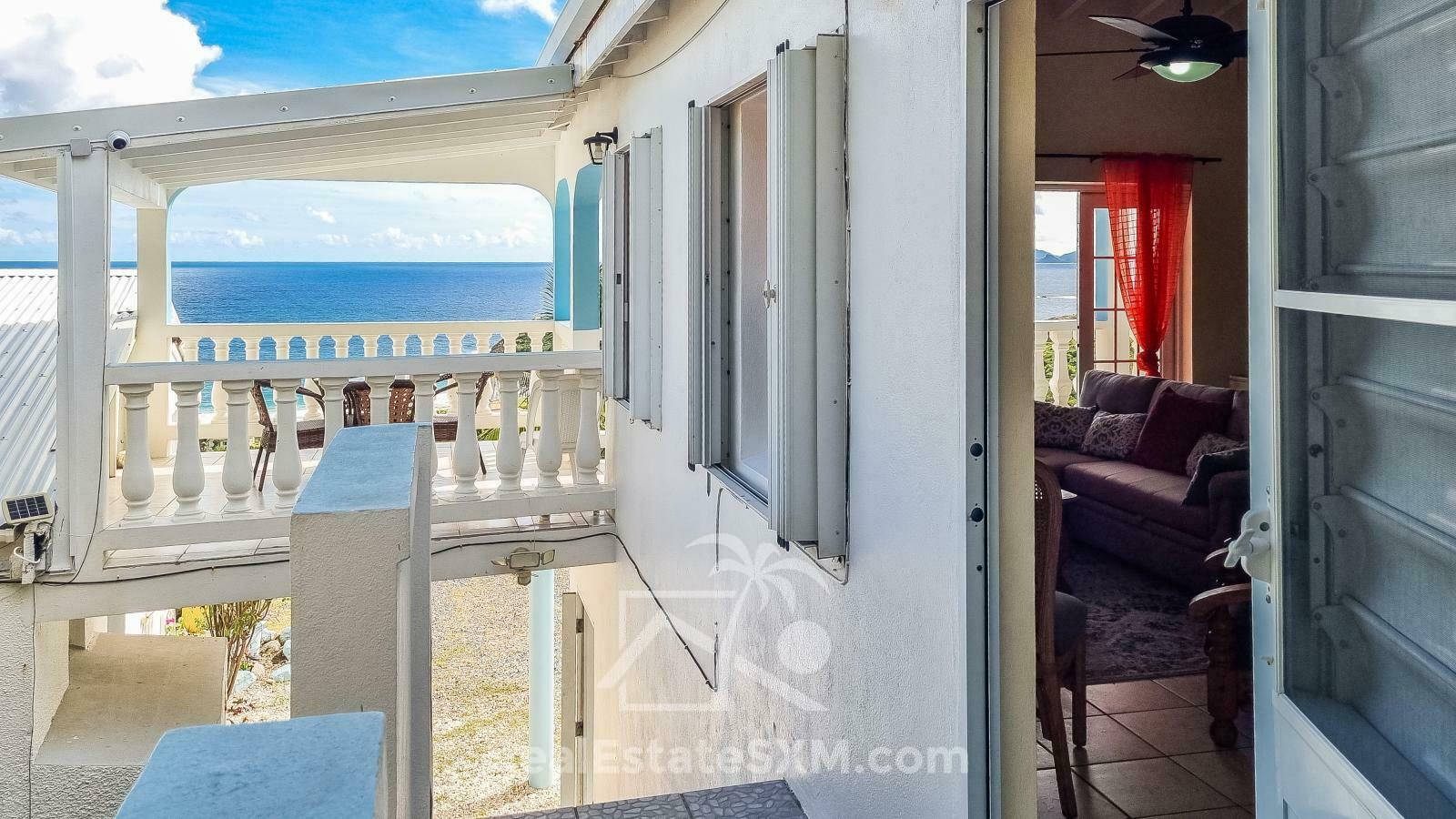 RENT Standalone Townhouse in Guana Bay, Sint Maarten. Peaceful living. Ocean view. Garage. Generator