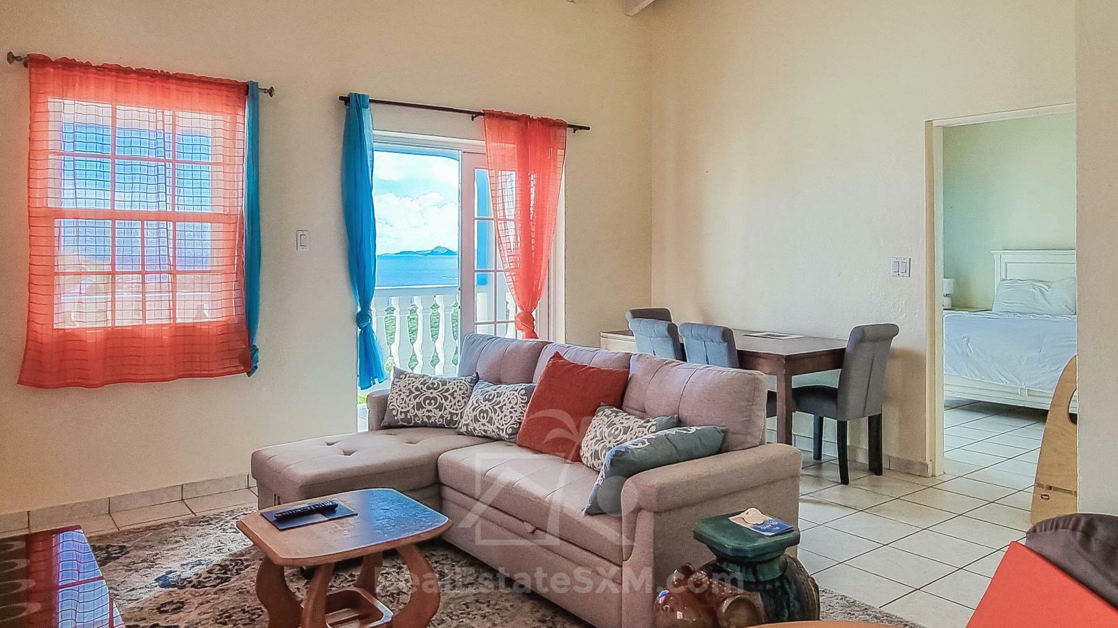 RENT Standalone Townhouse in Guana Bay, Sint Maarten. Peaceful living. Ocean view. Garage. Generator