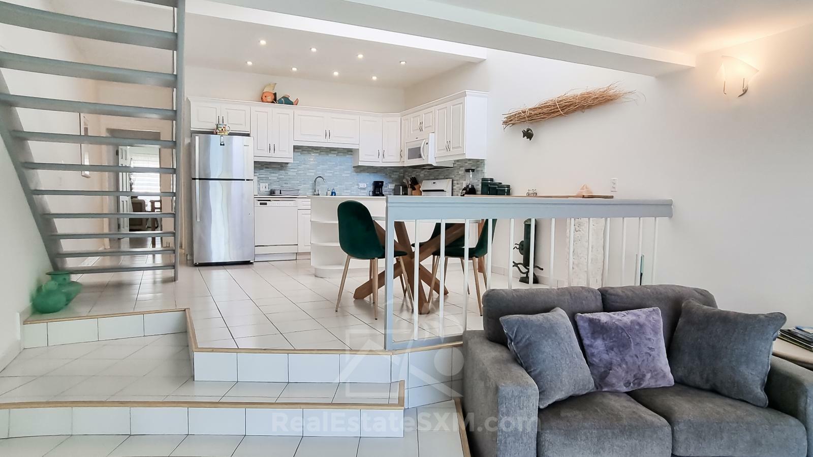 Oceanfront 3-Bedroom Condo in Cupecoy Beach Club SXM. Caribbean Sunsets! Spacious. 2-levels