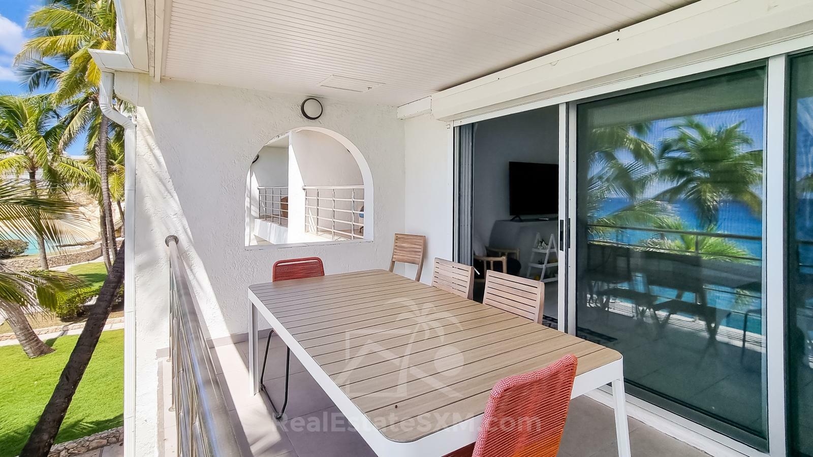Oceanfront 3-Bedroom Condo in Cupecoy Beach Club SXM. Caribbean Sunsets! Spacious. 2-levels