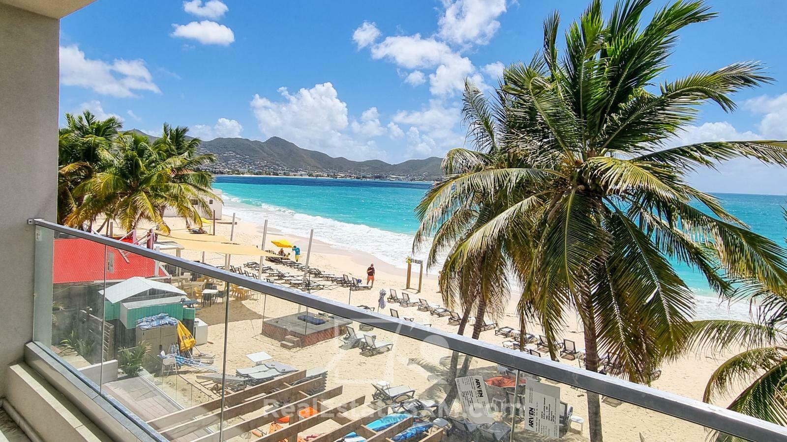 Right on the Simpson Bay Beach! 2BR Condo FOR SALE. Beacon Hill. Brand NEW. Breathtaking views