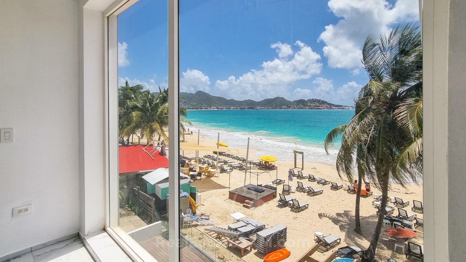 Right on the Simpson Bay Beach! 2BR Condo FOR SALE. Beacon Hill. Brand NEW. Breathtaking views