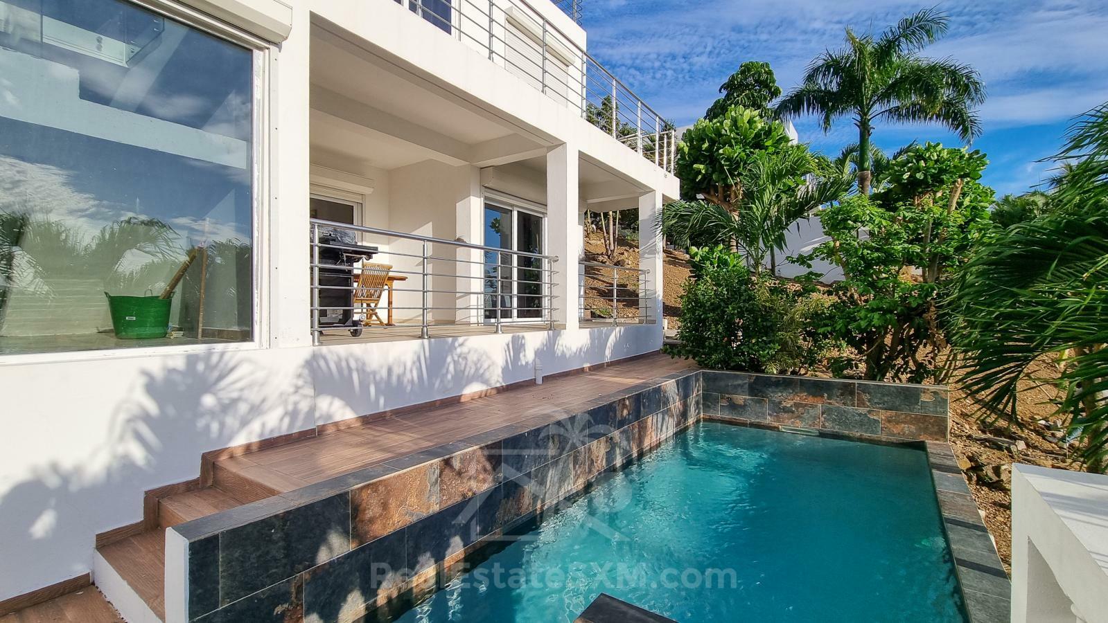 St Maarten Modern Luxury Villa in Indigo Bay FOR SALE. Views & Caribbean sunsets. Rooftop. SeaAzul