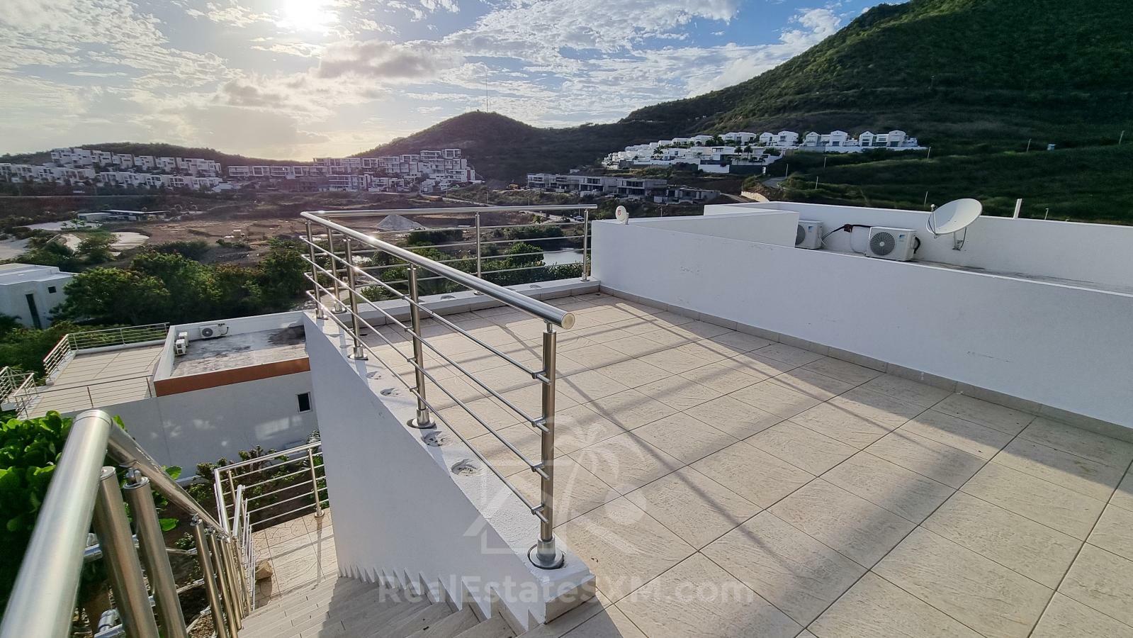 St Maarten Modern Luxury Villa in Indigo Bay FOR SALE. Views & Caribbean sunsets. Rooftop. SeaAzul