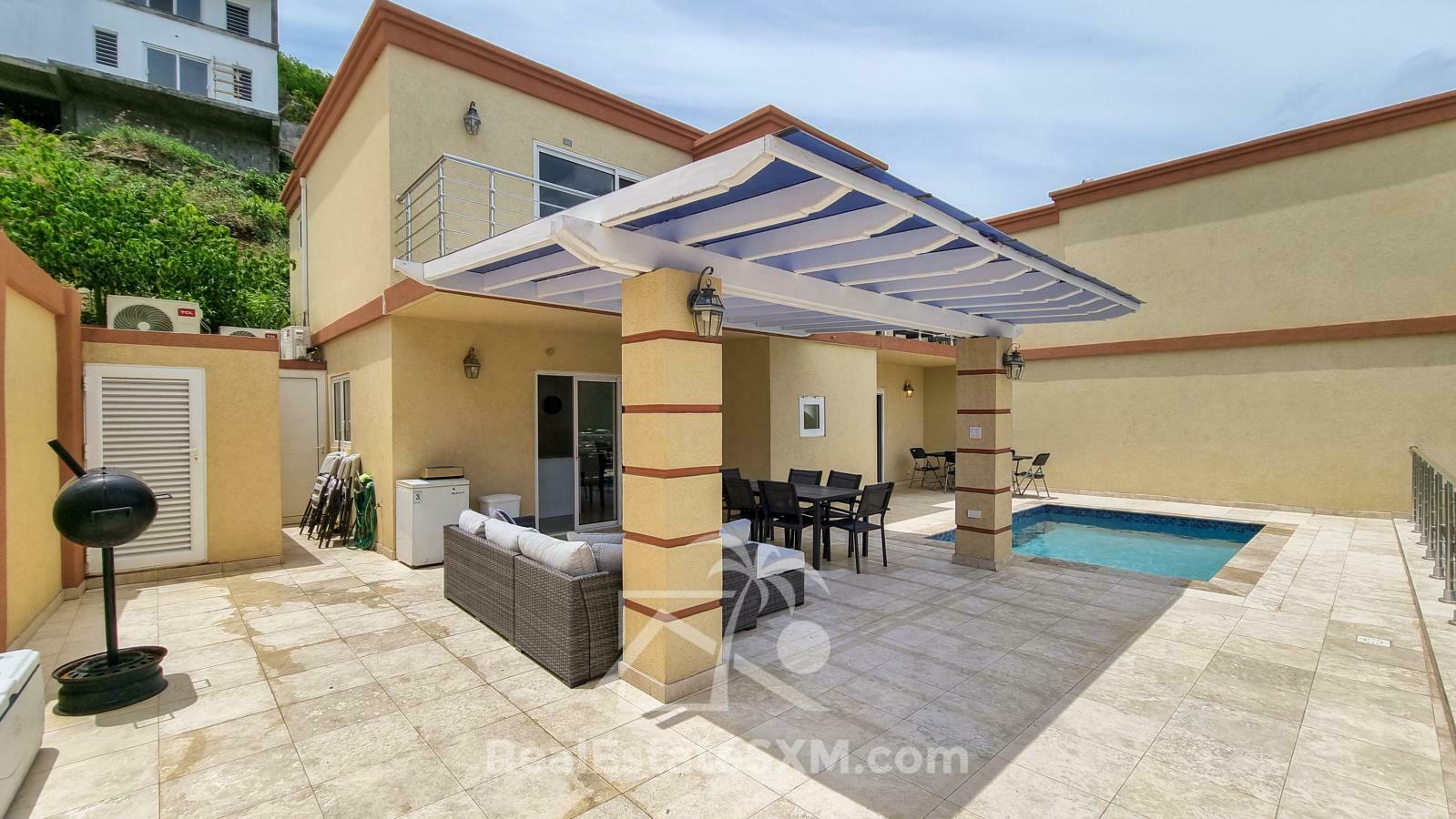 2-Bedroom Townhouse with Private Pool. Valley Estate, St. Maarten. Beautiful Views. Gated Peaceful