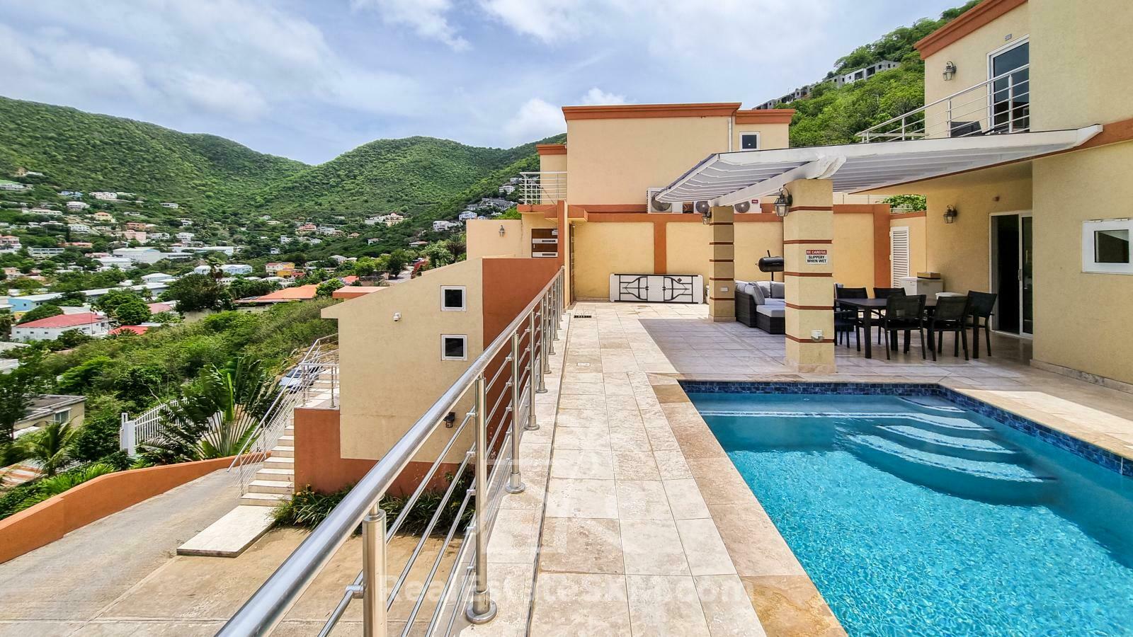 2-Bedroom Townhouse with Private Pool. Valley Estate, St. Maarten. Beautiful Views. Gated Peaceful