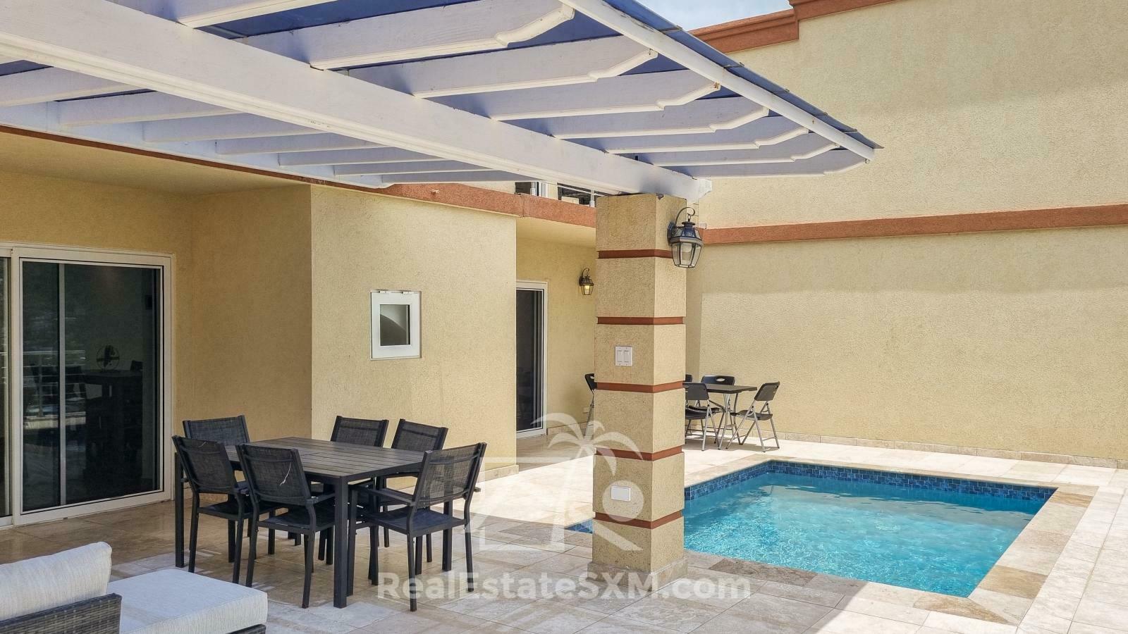 2-Bedroom Townhouse with Private Pool. Valley Estate, St. Maarten. Beautiful Views. Gated Peaceful