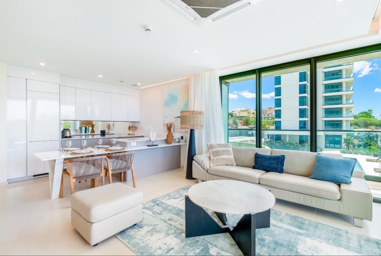 Fourteen 1BR Condo at Mullet Bay Beach for sale. Corner bedroom unit, ground floor convinience A104