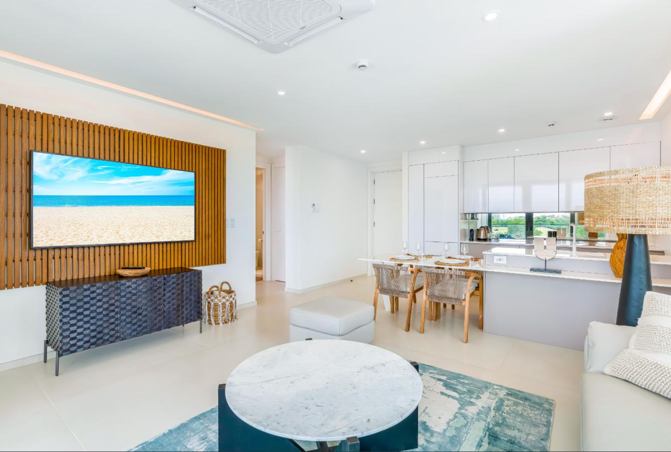 Fourteen 1BR Condo at Mullet Bay Beach for sale. Corner bedroom unit, ground floor convinience A104