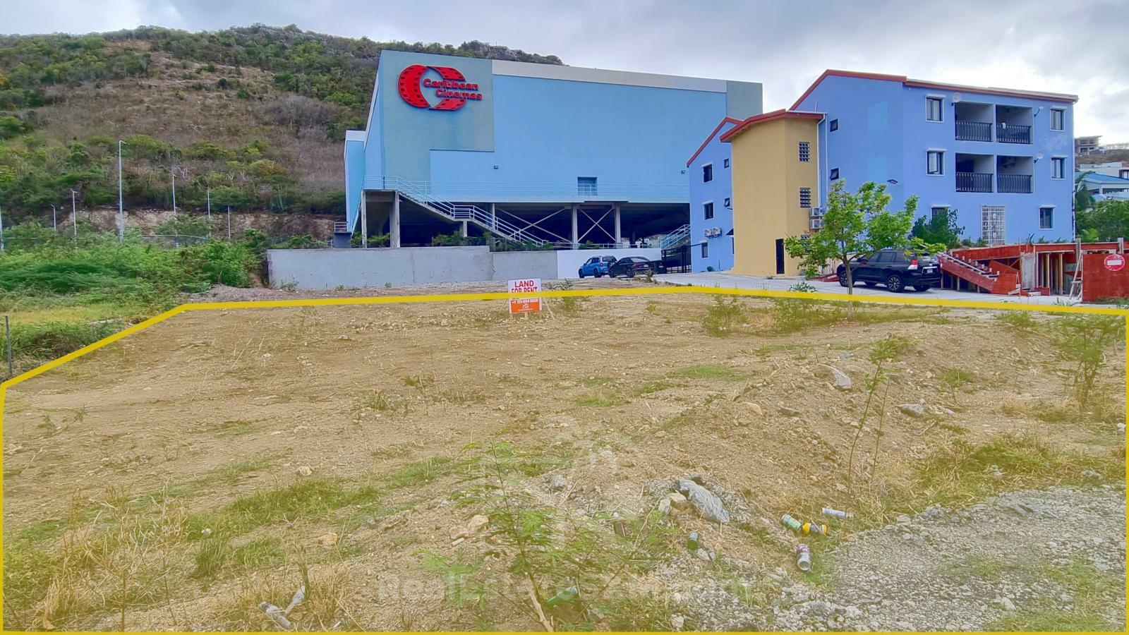 Cole Bay Prime location 700sqm Land FOR RENT, Welfare Rd SXM. By the cinema and casino. 