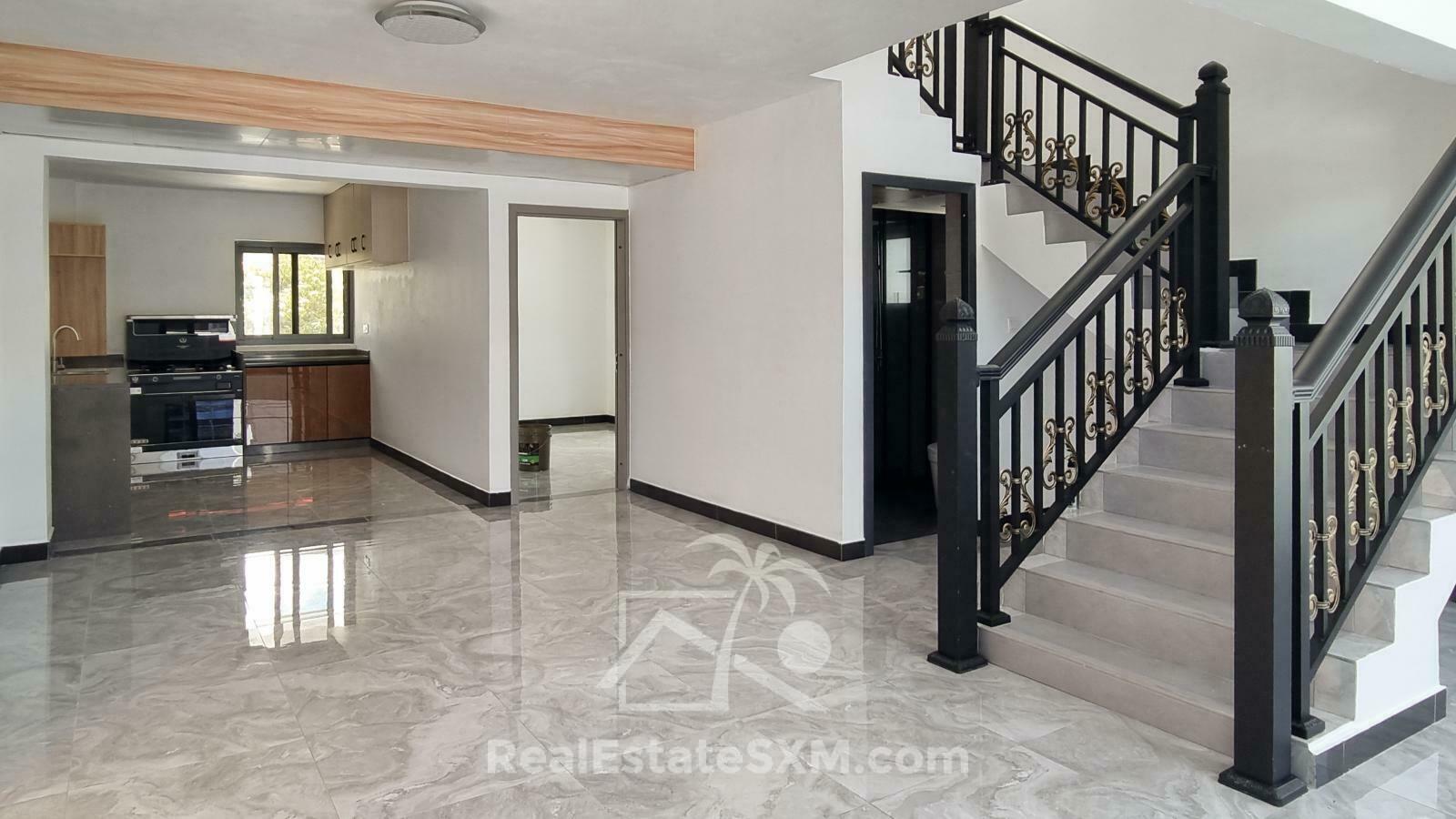 3-bedrooms condo in St Maarten, St John's. Brand new. Modern. Two levels. High ceilings