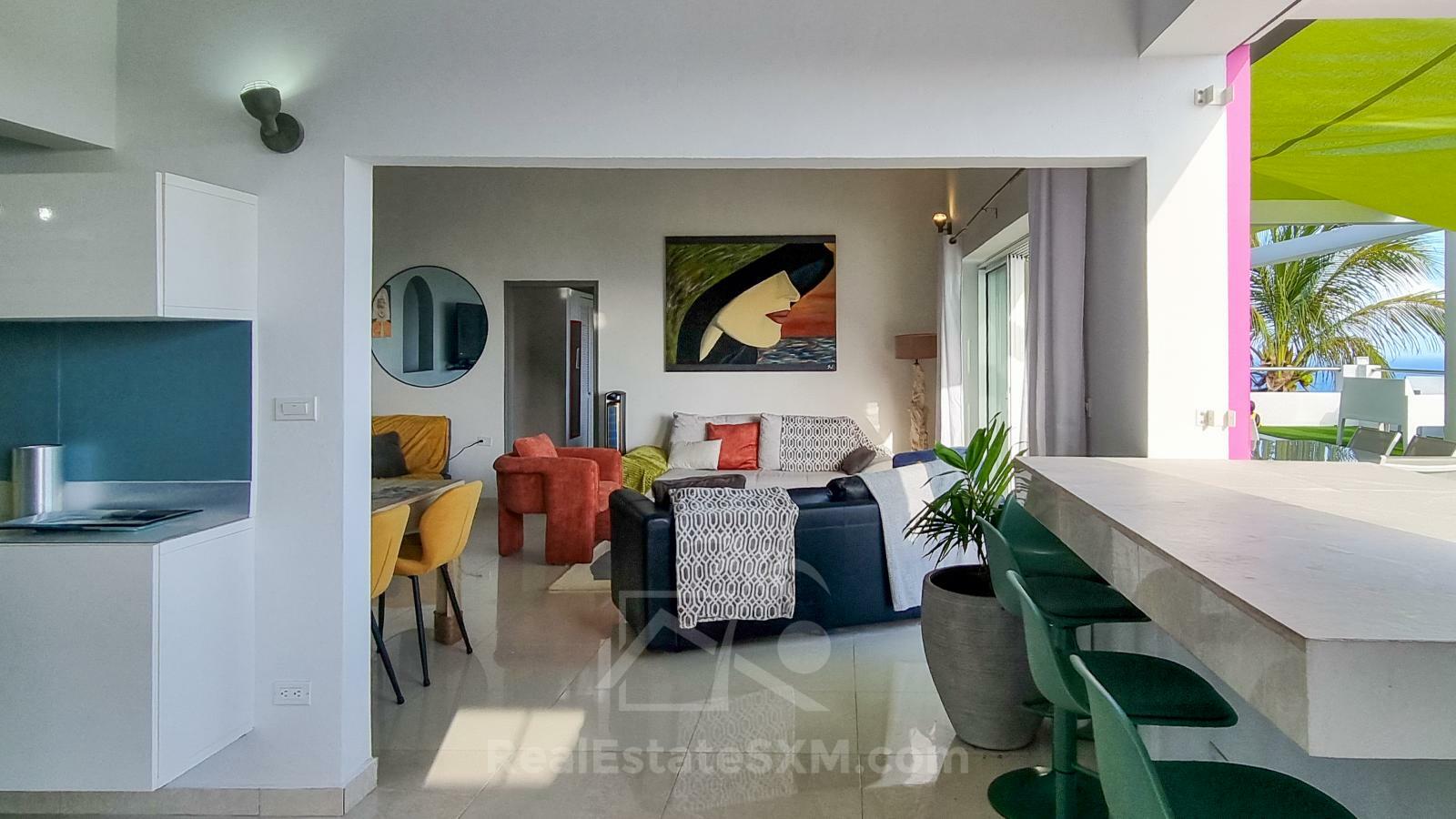 Point Blanche Penthouse for rent: stunning 3bed/2bath with huge sundeck and amazing ocean views
