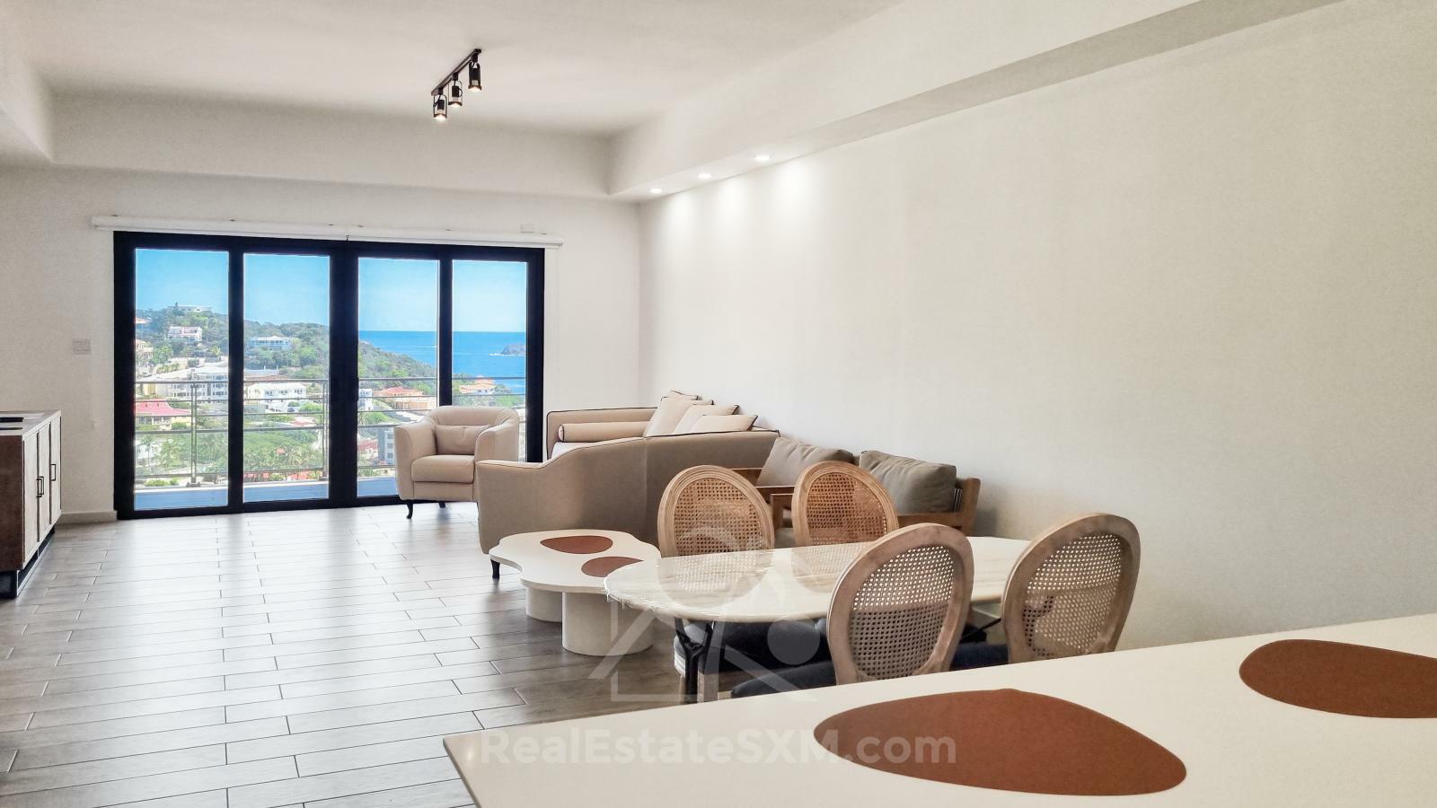 Caribbean Sunrises. 2-bedrooms for sale in SXM Point Blanche Lajas. Ocean View. Luxury. Furnished