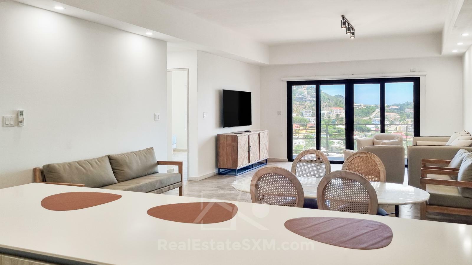 Caribbean Sunrises. 2-bedrooms for sale in SXM Point Blanche Lajas. Ocean View. Luxury. Furnished