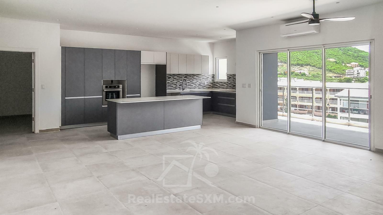 Large NEW 2-bedrooms Apartments FOR RENT. SXM, Cay Hill, Hospital Rd. Underground parking. Elevator