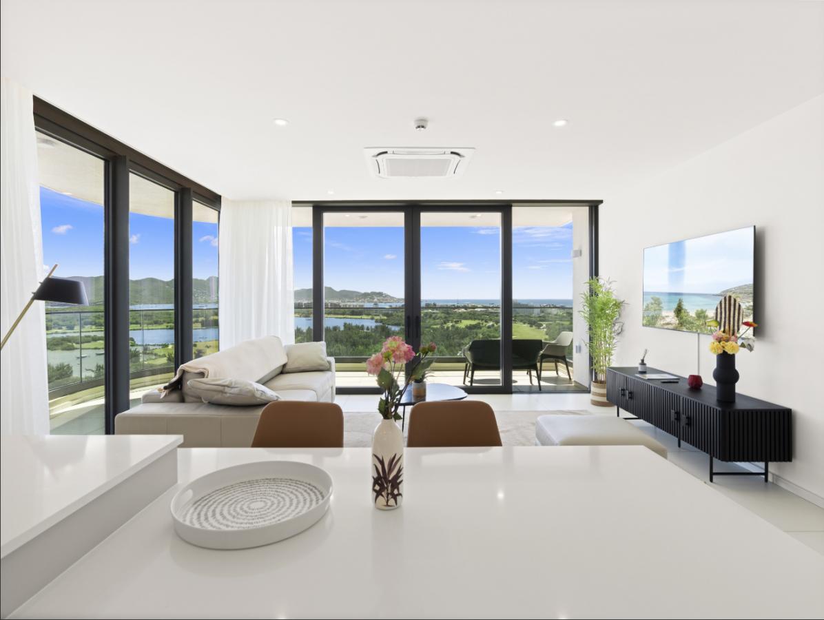 SXM Fourteen at Mullet Bay Beach 2-bedrooms condo FOR SALE. Ocean view. Sunsets. B-1403