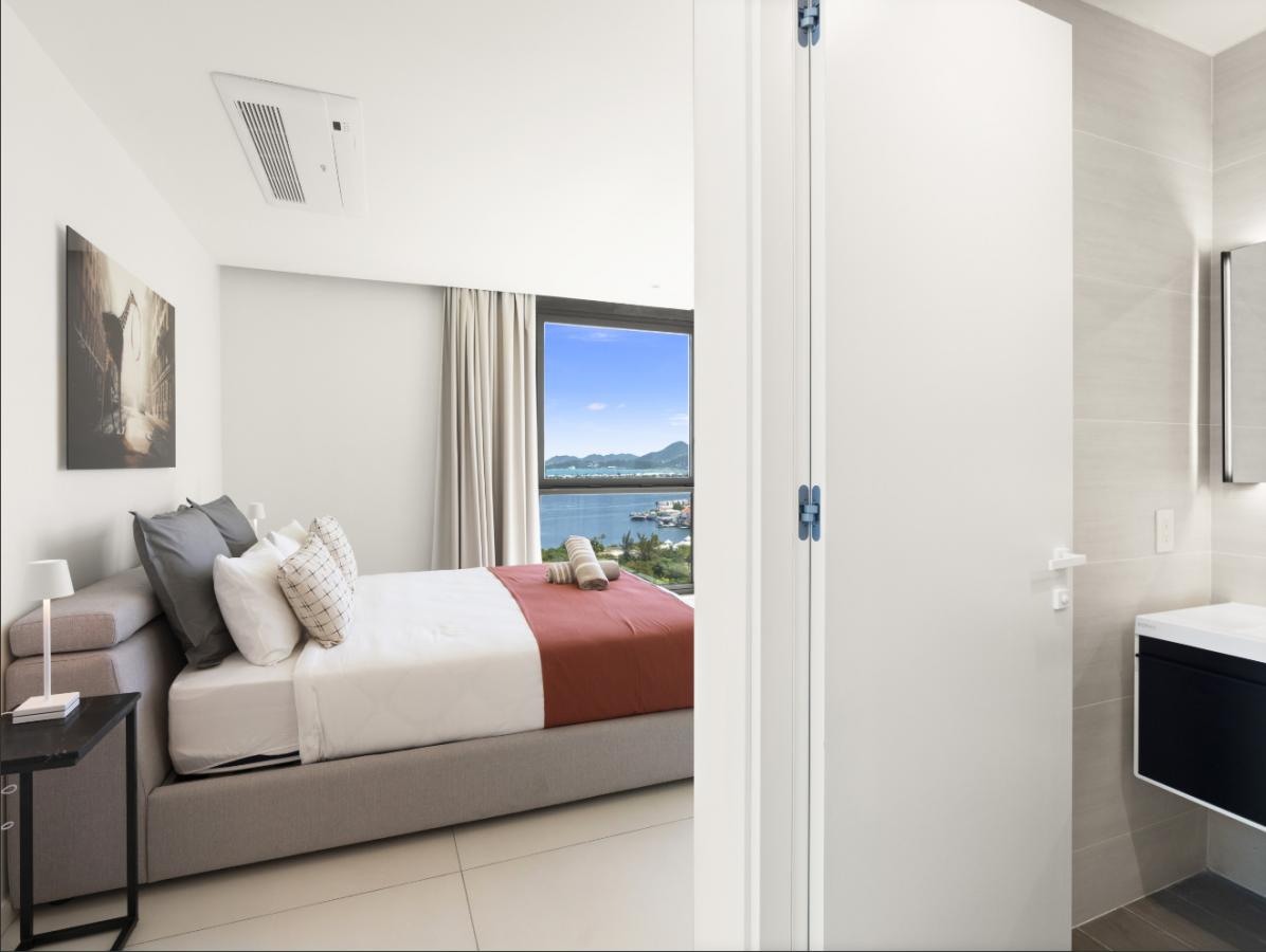 SXM Fourteen at Mullet Bay Beach 2-bedrooms condo FOR SALE. Ocean view. Sunsets. B-1403