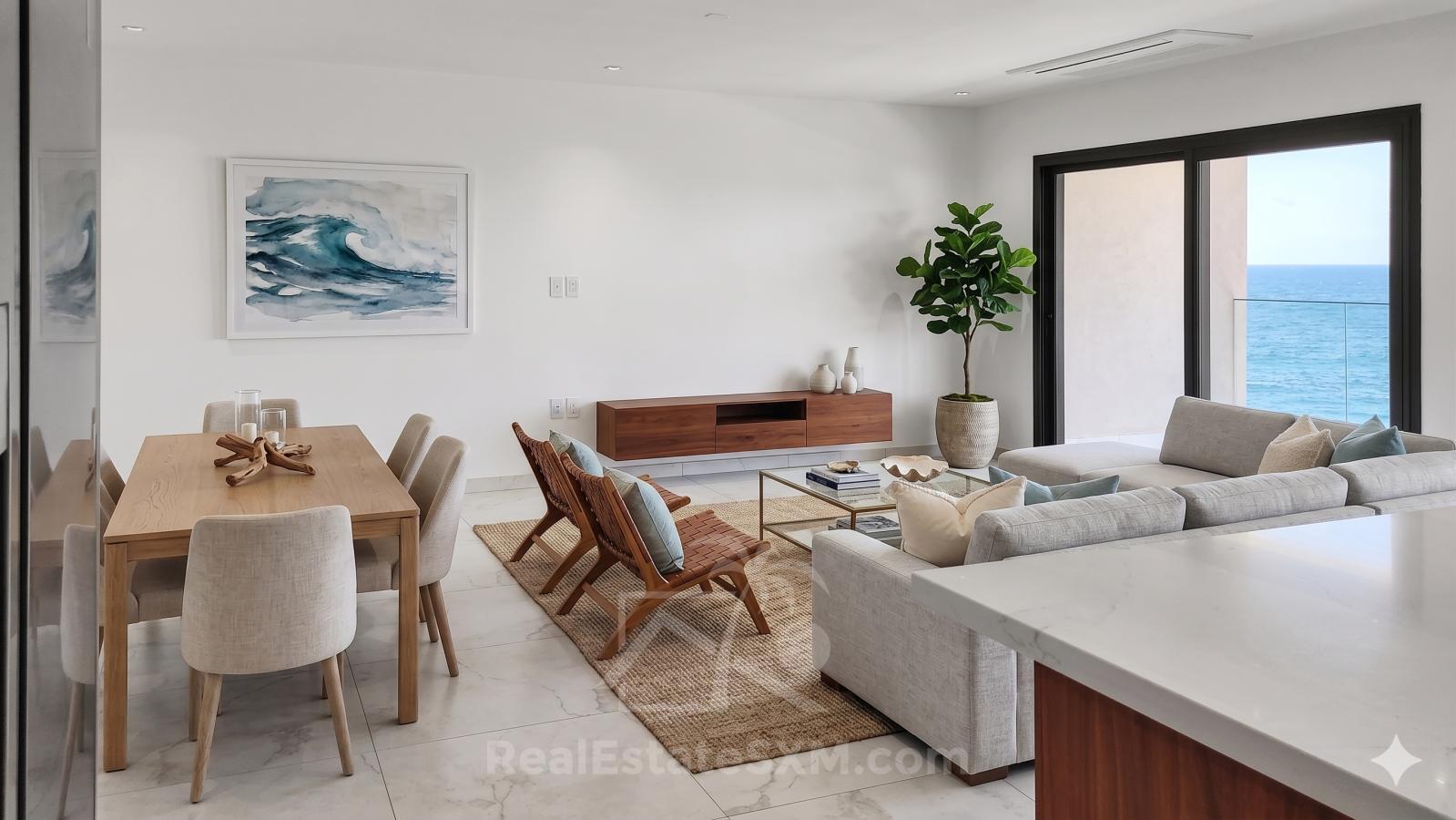 St Maarten brand new home: Ocean Front NEW 2 bedrooms, Point Blanche. Caribbean living. Vivid Res.